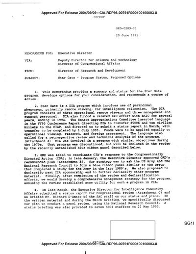 Cover of STARGATE - Program Status, Proposed Options