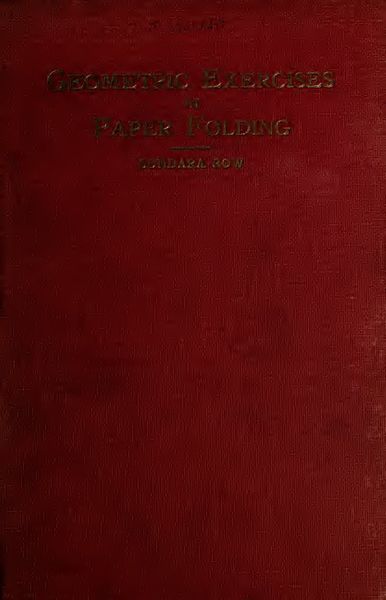 Cover of T. Sundara Row's Geometric Exercises in Paper Folding