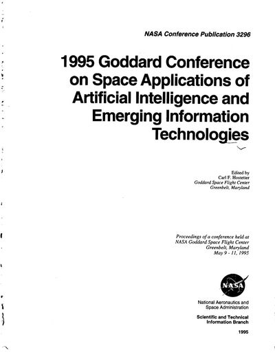 Cover of The 1995 Goddard Conference on Space Applications of Artificial Intelligence and Emerging Information Technologies