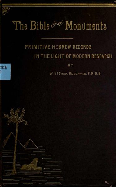 Cover of The Bible and the Monuments