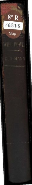 Cover of The Development of the Will-Power by the Scientific Training of the Mind (Mann)