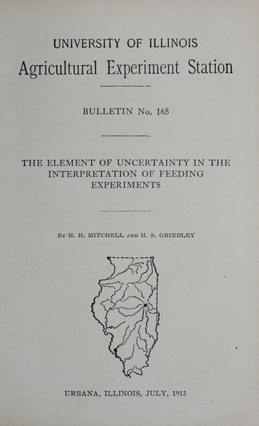 Cover of The Element of Uncertainty in the Interpretation of Feeding Experiments