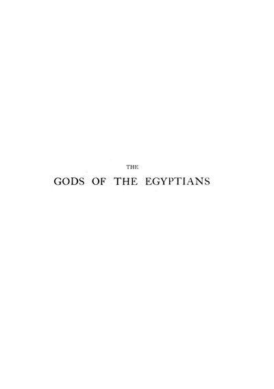 Cover of The Gods of the Egyptians, or Studies in Egyptian Mythology, Vol. 2