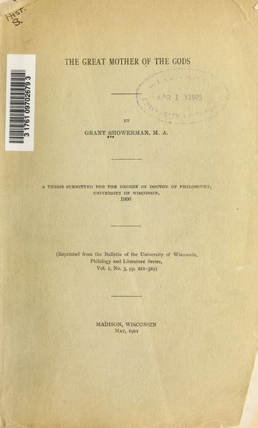 Cover of The Great Mother of the Gods