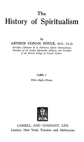 Cover of The History of Spiritualism, Volume I