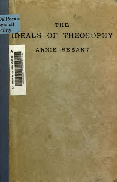 Cover of The Ideals of Theosophy