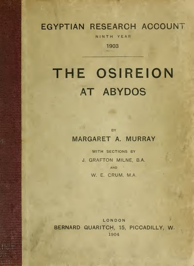 Cover of The Osireion at Abydos