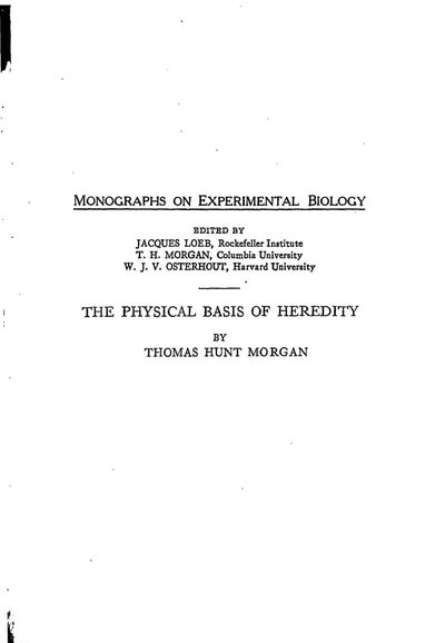Cover of The Physical Basis of Heredity