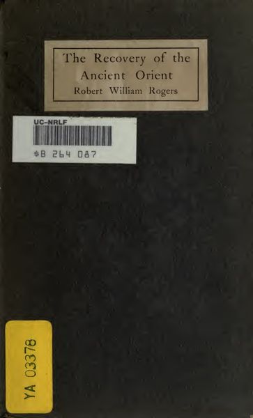 Cover of The Recovery of the Ancient Orient