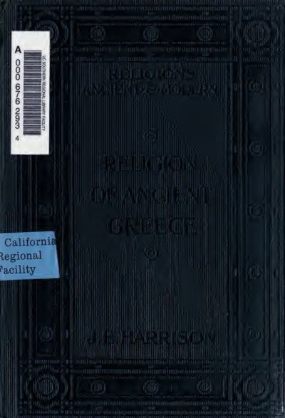 Cover of The Religion of Ancient Greece