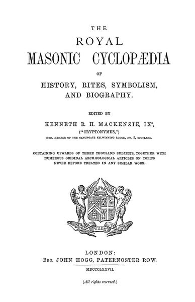 Cover of The Royal Masonic Cyclopaedia of History, Rites, Symbolism and Biography