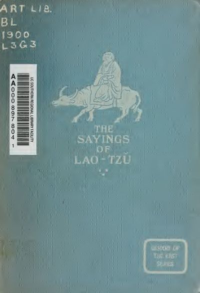 Cover of The Sayings of Lao Tzu