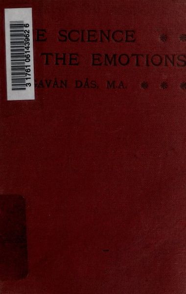 Cover of The Science of the Emotions