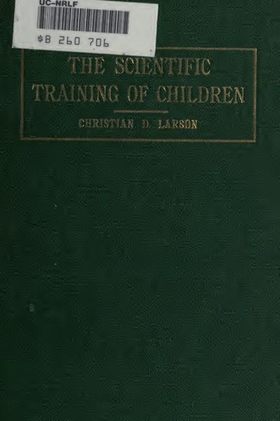 Cover of The Scientific Training of Children