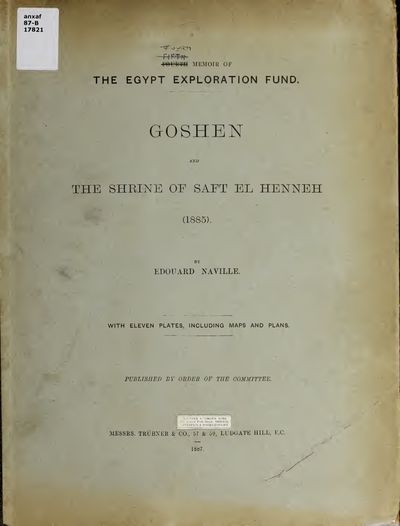 Cover of The Shrine of Saft el Henneh and the Land of Goshen