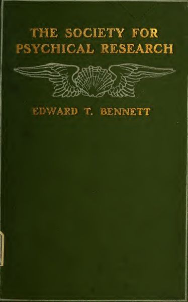Cover of The Society for Psychical Research: Its Rise and Progress and a Sketch of Its Work