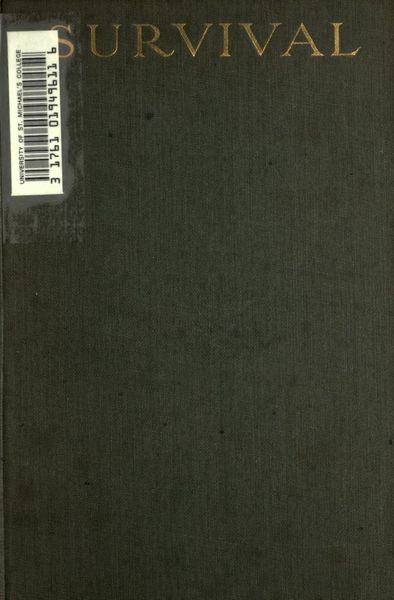 Cover of The Survival of Man: A Study in Unrecognised Human Faculty