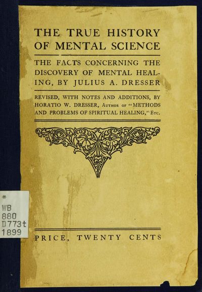 Cover of The True History of Mental Science
