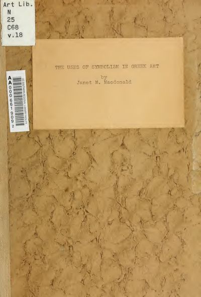 Cover of The Uses of Symbolism in Greek Art