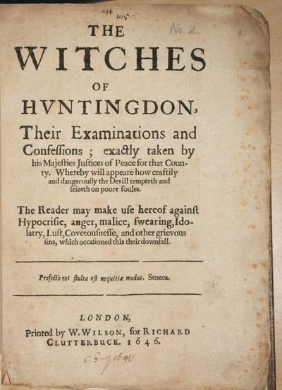 Cover of The Witches of Huntingdon, Their Examinations and Confessions