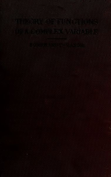Cover of Theory of Functions of a Complex Variable (Burkhardt)