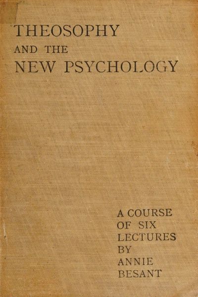 Cover of Theosophy and the New Psychology