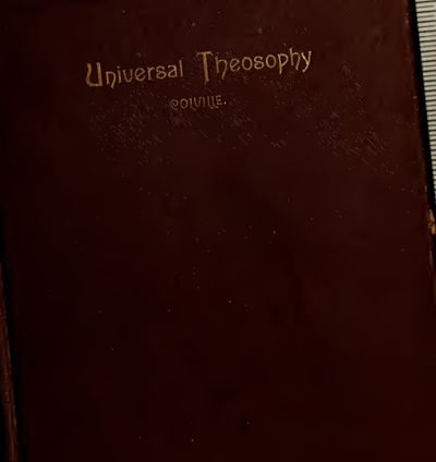 Cover of Universal Theosophy: The Science of Health and Healing