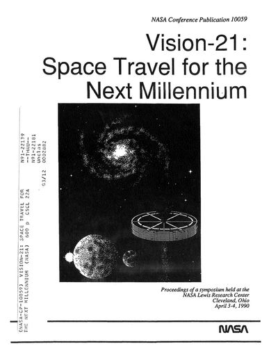 Cover of Vision-21: Space Travel for the Next Millennium