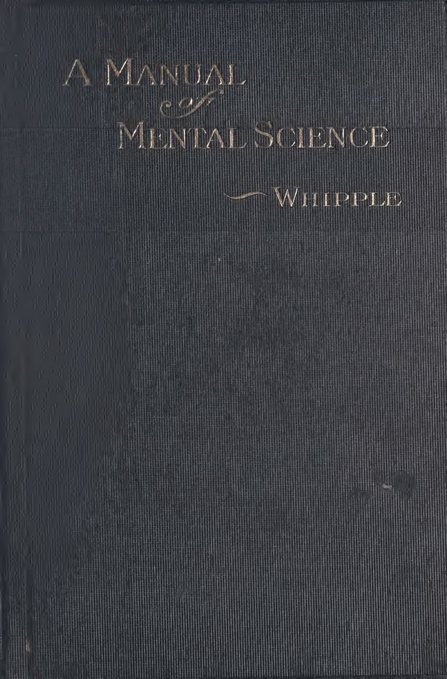 Cover of A Manual of Mental Science for Teachers and Students
