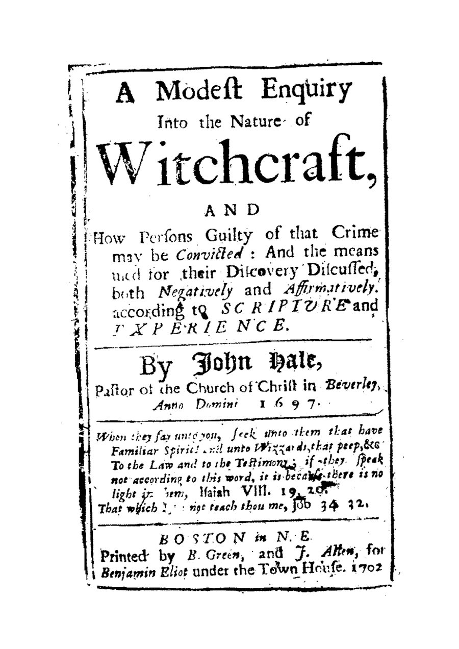 Cover of A Modest Enquiry into the Nature of Witchcraft