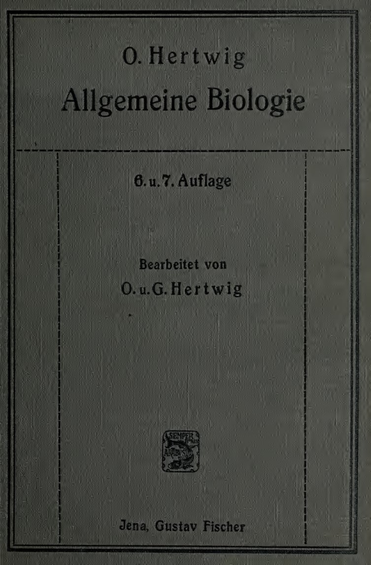 Cover of Allgemeine Biologie