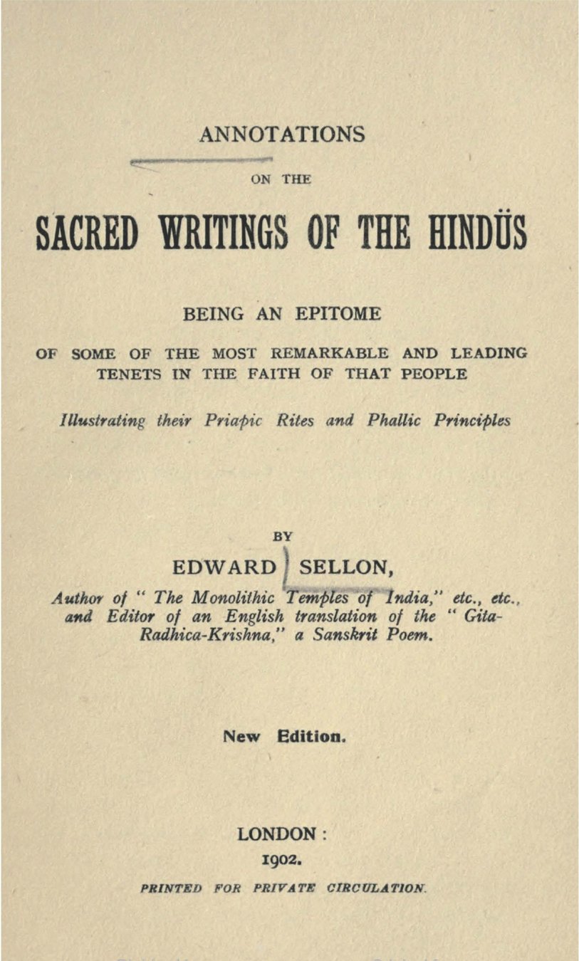 Cover of Annotations on the Sacred Writings of the Hindus