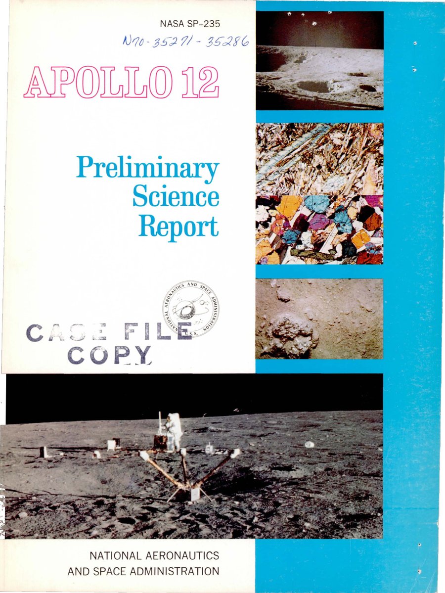 Cover of Apollo 12 Preliminary Science Report (NASA SP-235)