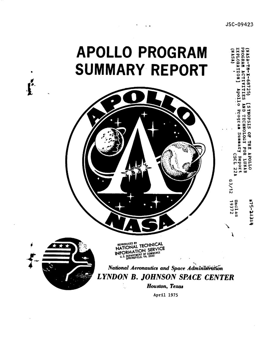 Cover of Apollo Program Summary Report