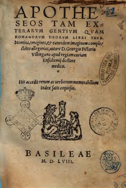 Cover of Apotheseos tam exterarum gentium quam Romanorum deorum libri tres