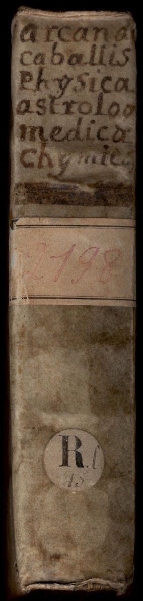 Cover of Arcana Caballis Physica, Astrologica, Medica, Chymica (Bibliotheque Sainte-Genevieve MS 2198)