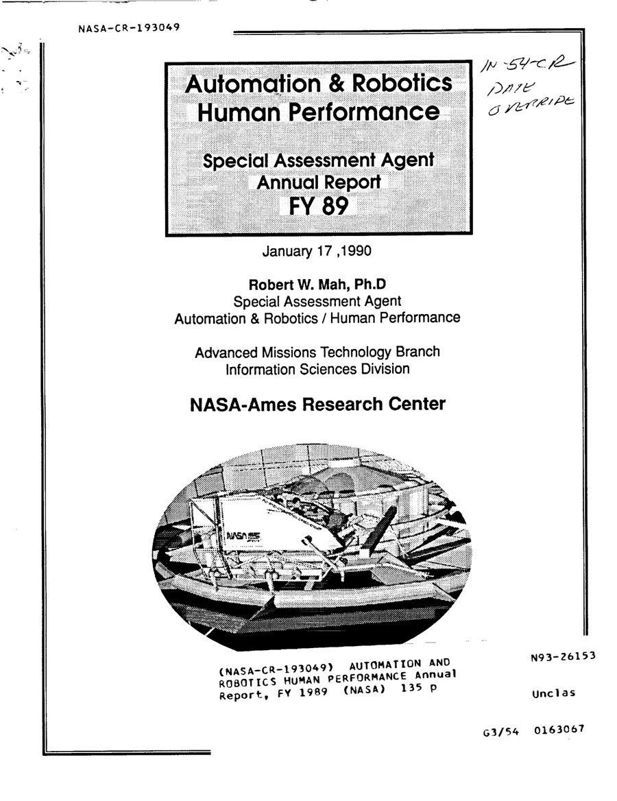 Cover of Automation and Robotics Human Performance