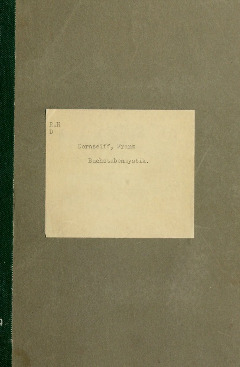 Cover of Buchstabenmystik