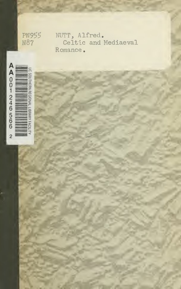 Cover of Celtic and Mediaeval Romance