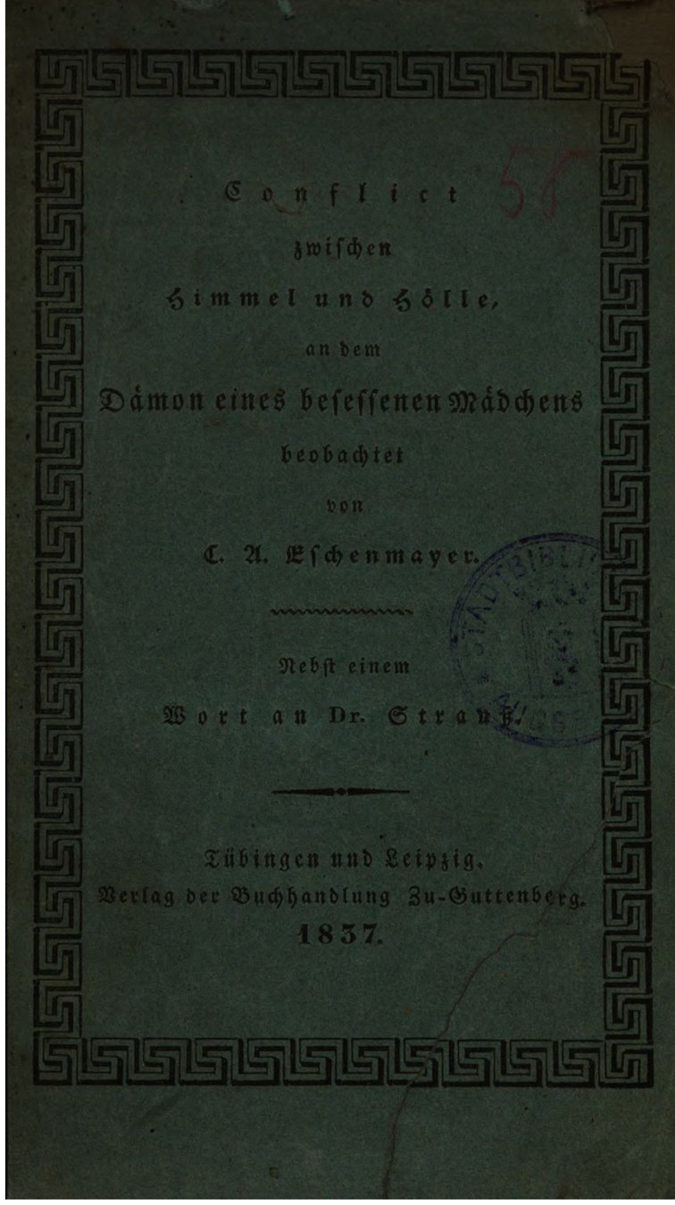 Cover of Conflict zwischen Himmel und Hölle, an dem Dämon eines besessenen Mädchens beobachtet