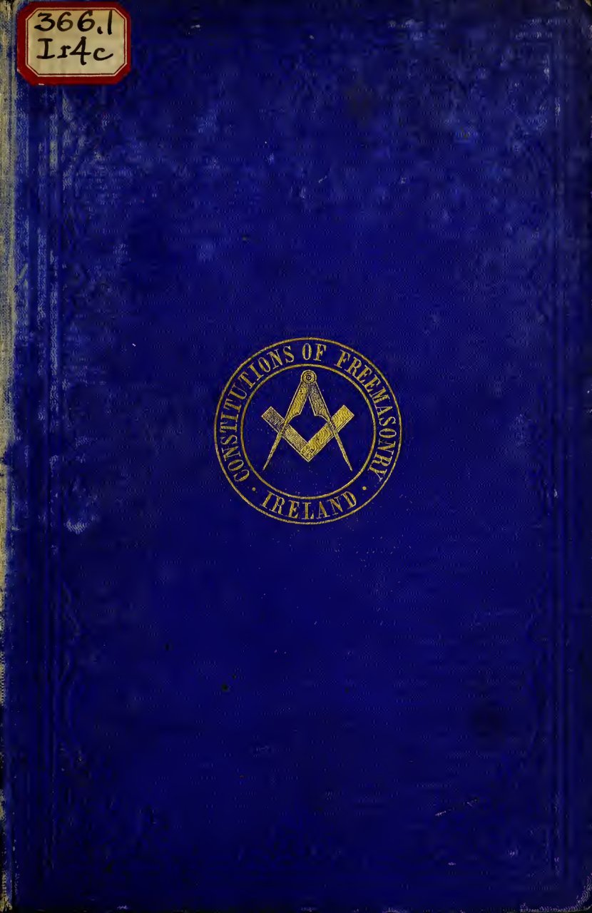 Cover of Constitutions of Freemasonry; or, Ahiman Rezon