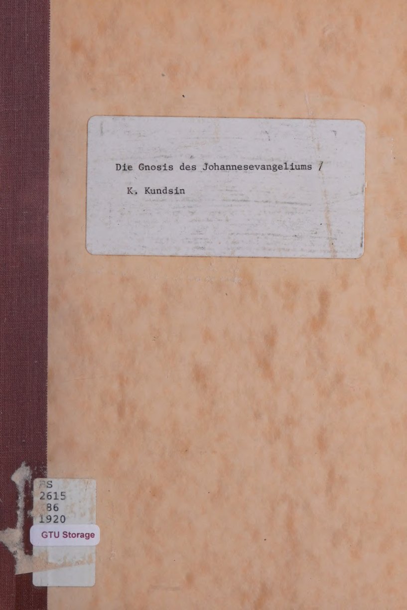 Cover of Die Gnosis des Johannesevangeliums