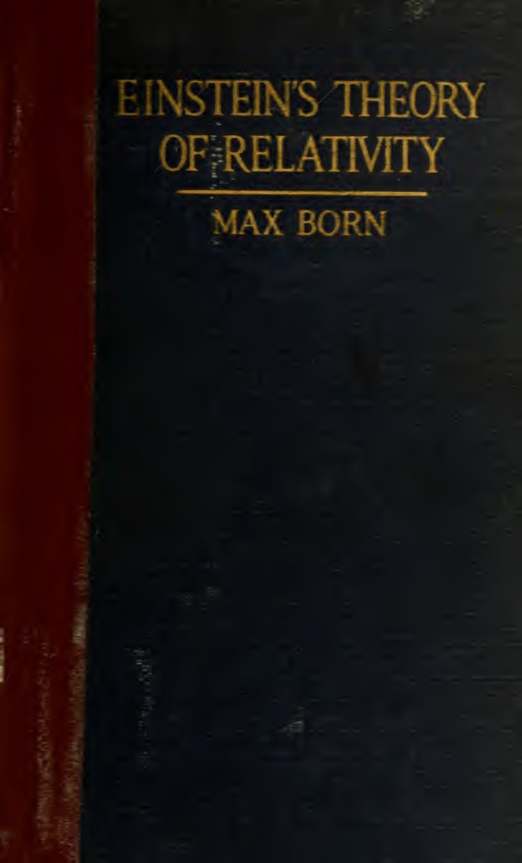 Cover of Einstein's Theory of Relativity (Born)