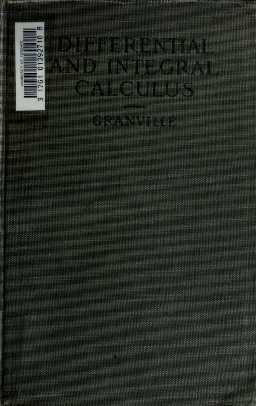 Cover of Elements of the Differential and Integral Calculus