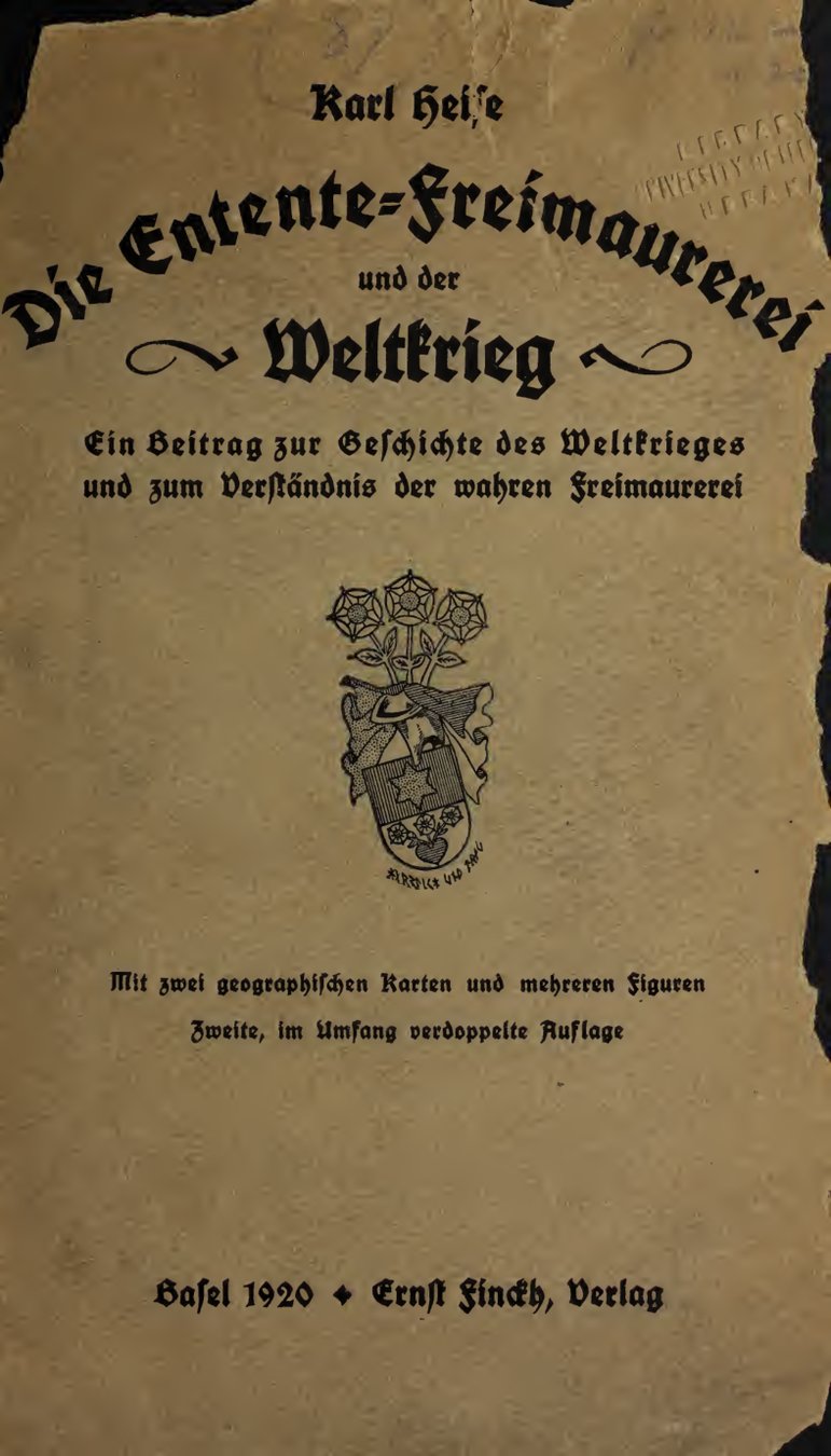 Cover of Entente-Freimaurerei und Weltkrieg