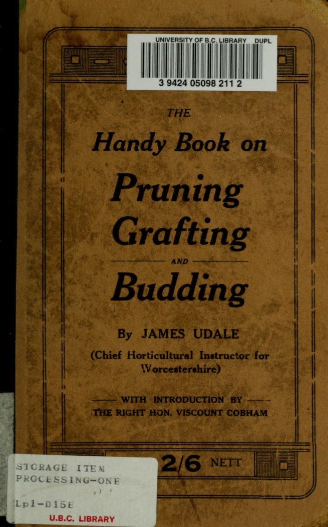 Cover of Handy Book on Pruning, Grafting and Budding