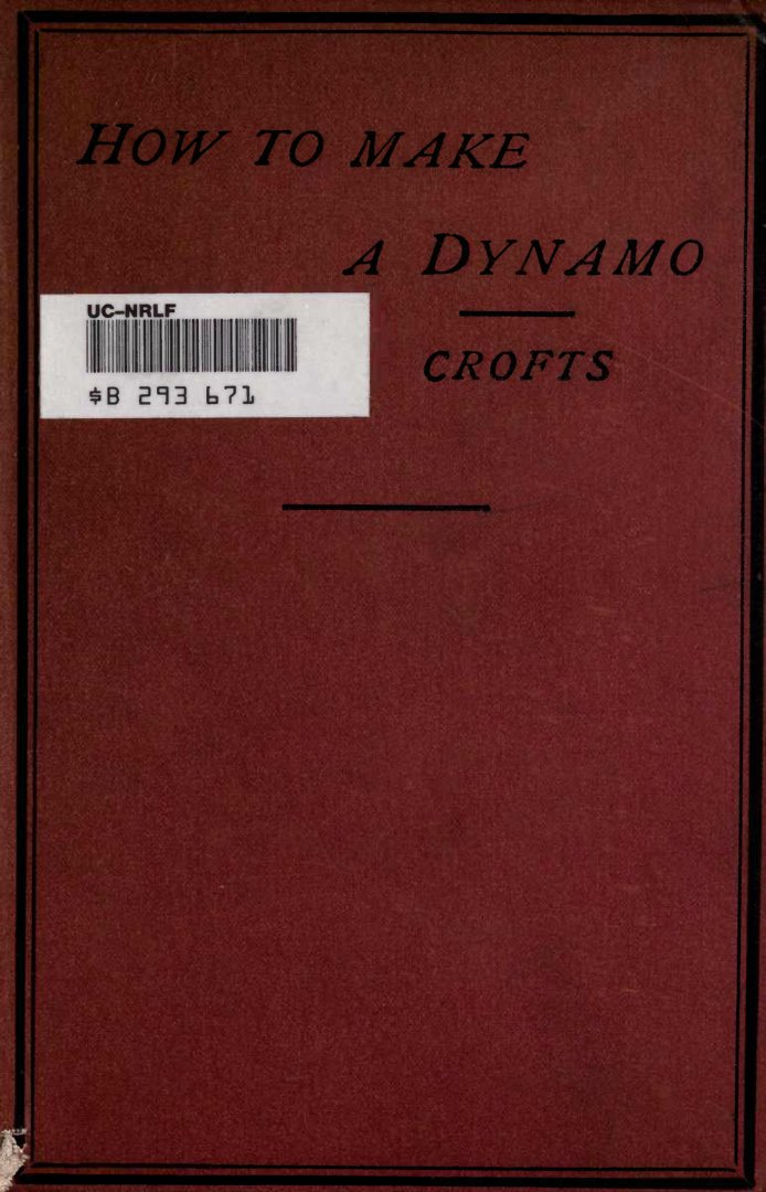 Cover of How to Make a Dynamo: A Practical Treatise for Amateurs