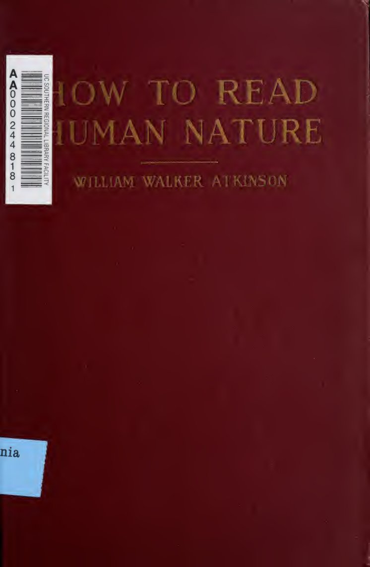 Cover of How to Read Human Nature: Its Inner States and Outer Forms