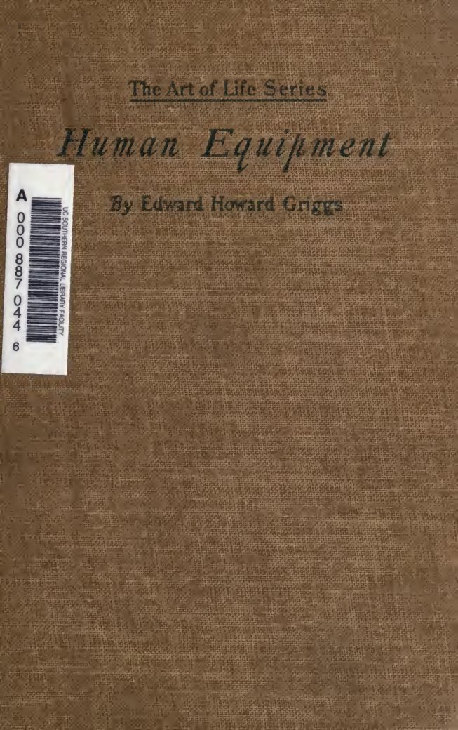Cover of Human Equipment: Its Use and Abuse