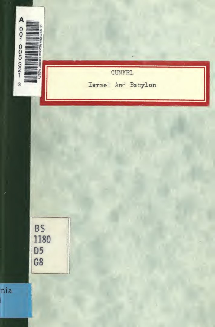 Cover of Israel and Babylon: The Influence of Babylon on the Religion of Israel